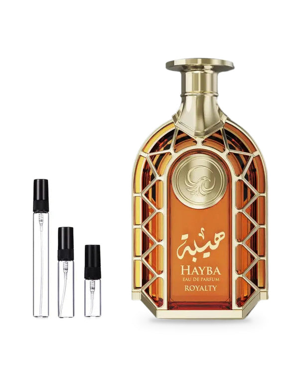Le Falcone Hayba Royalty sample – decant in glazen sprayflesje (2, 5 of 10 ml)