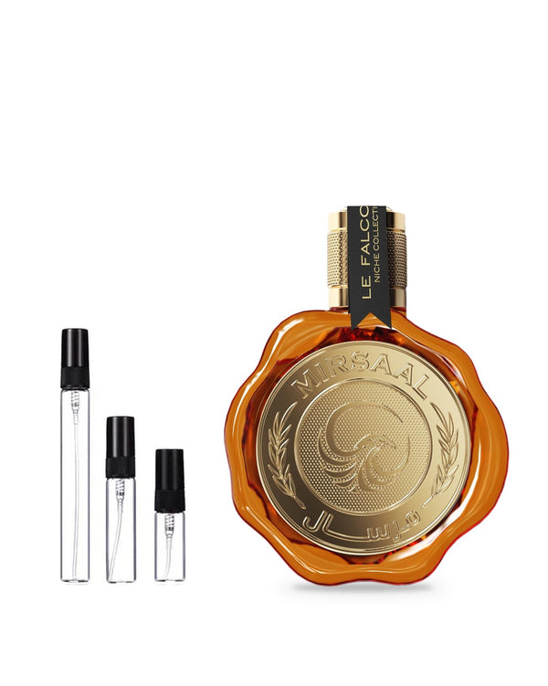 Le Falcone Mirsaal Smoked Oud sample – decant in glazen sprayflesje (2, 5 of 10 ml)