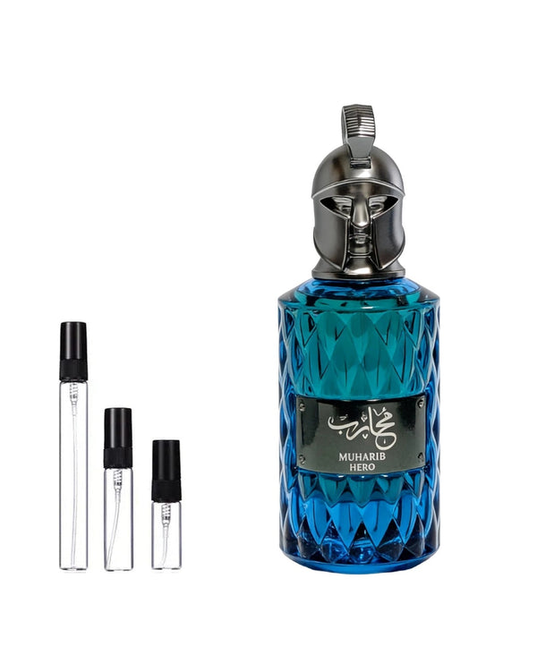 Le Falcone Muharib Hero sample – decant in glazen sprayflesje (2, 5 of 10 ml)