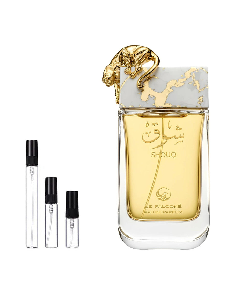 Le Falcone Shouq sample – decant in glazen sprayflesje (2, 5 of 10 ml)
