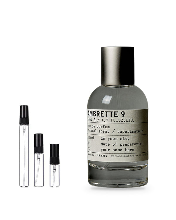 Le Labo Ambrette 9 sample – decant in glazen sprayflesje (2, 5 of 10 ml)