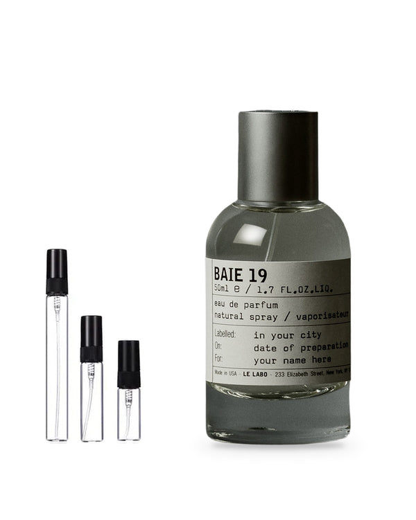 Le Labo Baie 19 sample – decant in glazen sprayflesje (2, 5 of 10 ml)