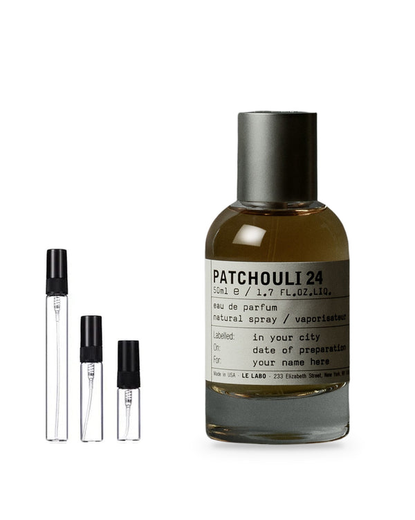 Le Labo Patchouli 24 sample – decant in glazen sprayflesje (2, 5 of 10 ml)