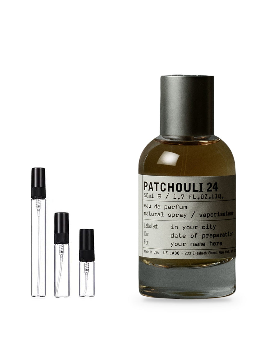 Le Labo Patchouli 24 sample – decant in glazen sprayflesje (2, 5 of 10 ml)
