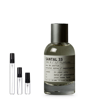 Le Labo Santal 33 sample – decant in glazen sprayflesje (2, 5 of 10 ml)