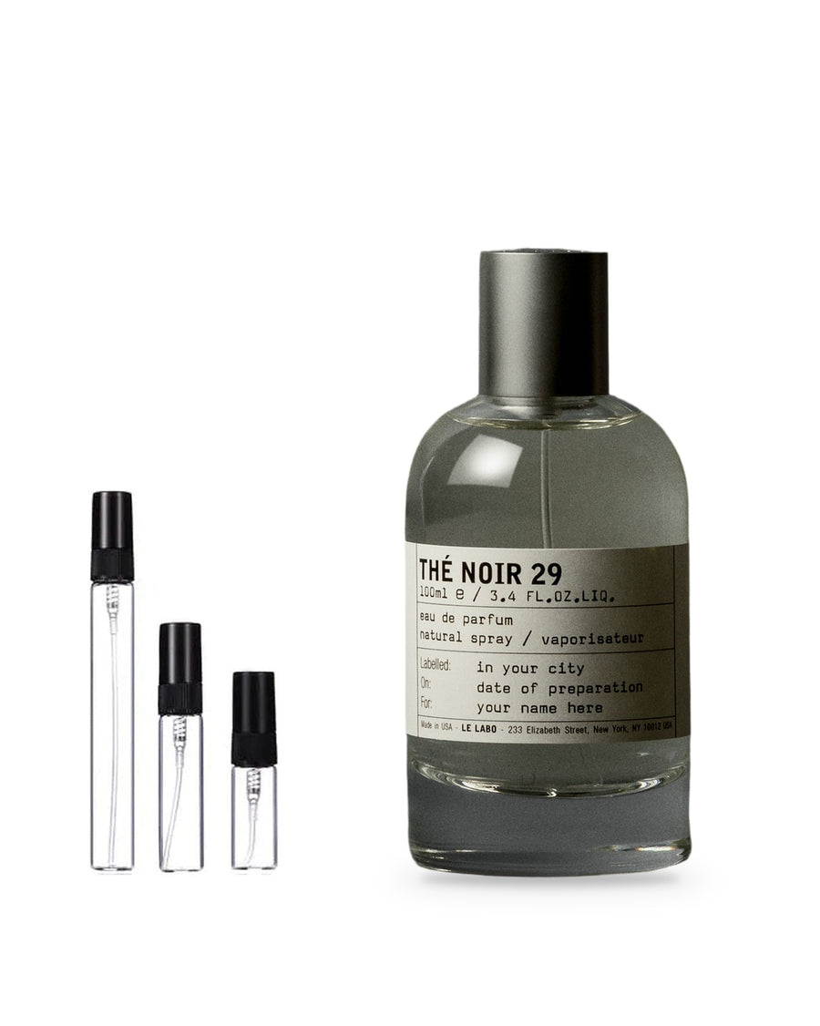 Le Labo Thé Noir 29 sample – decant in glazen sprayflesje (2, 5 of 10 ml)