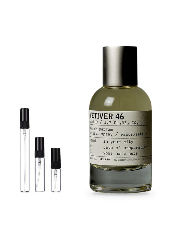Le Labo Vetiver 46 sample – decant in glazen sprayflesje (2, 5 of 10 ml)