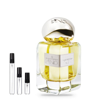 Lengling Acqua Tempesta No. 3 sample – decant in glazen sprayflesje (2, 5 of 10 ml)