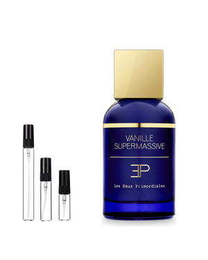 Les Eaux Primordiales Vanille Supermassive Extrait de Parfum Sample – 2, 5 of 10 ml decant in glazen sprayflesje