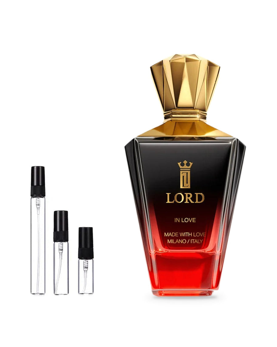 Lord Milano In Love sample – decant in glazen sprayflesje (2, 5 of 10 ml)