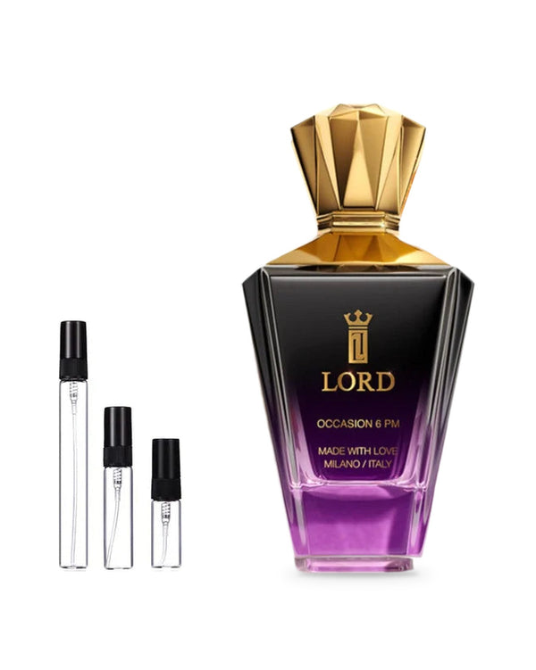 Lord Milano Occasion 6PM sample – decant in glazen sprayflesje (2, 5 of 10 ml)