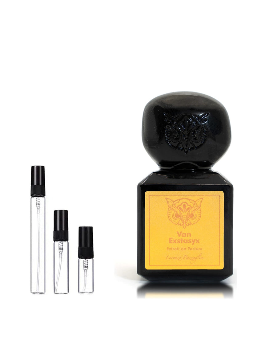 Lorenzo Pazzaglia Van Exstasyx sample – decant in glazen sprayflesje (2, 5 of 10 ml)