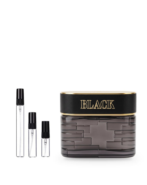 Maison Asrar Black sample – decant in glazen sprayflesje (2, 5 of 10 ml)