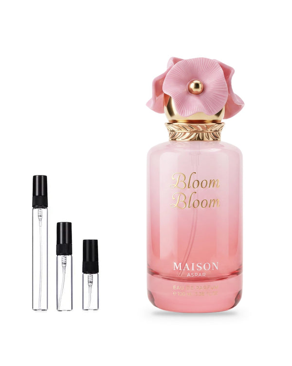 Maison Asrar Bloom Bloom sample – decant in glazen sprayflesje (2, 5 of 10 ml)