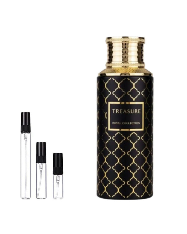 Maison Asrar Treasure sample – decant in glazen sprayflesje (2, 5 of 10 ml)
