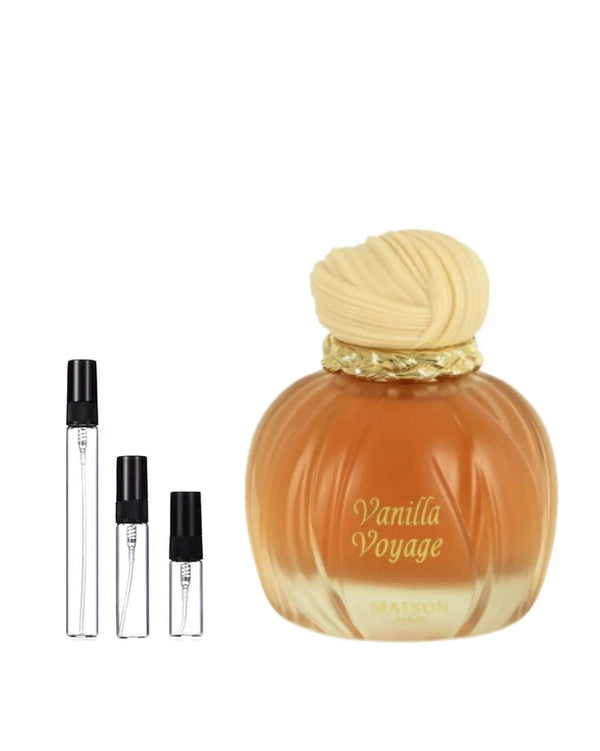 Maison Asrar Vanilla Voyage sample – decant in glazen sprayflesje (2, 5 of 10 ml)