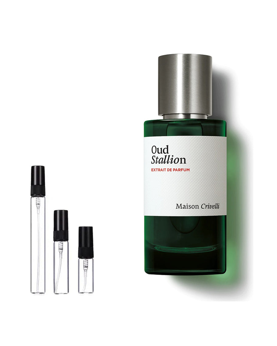 Maison Crivelli Oud Stallion sample – decant in glazen sprayflesje (2, 5 of 10 ml)