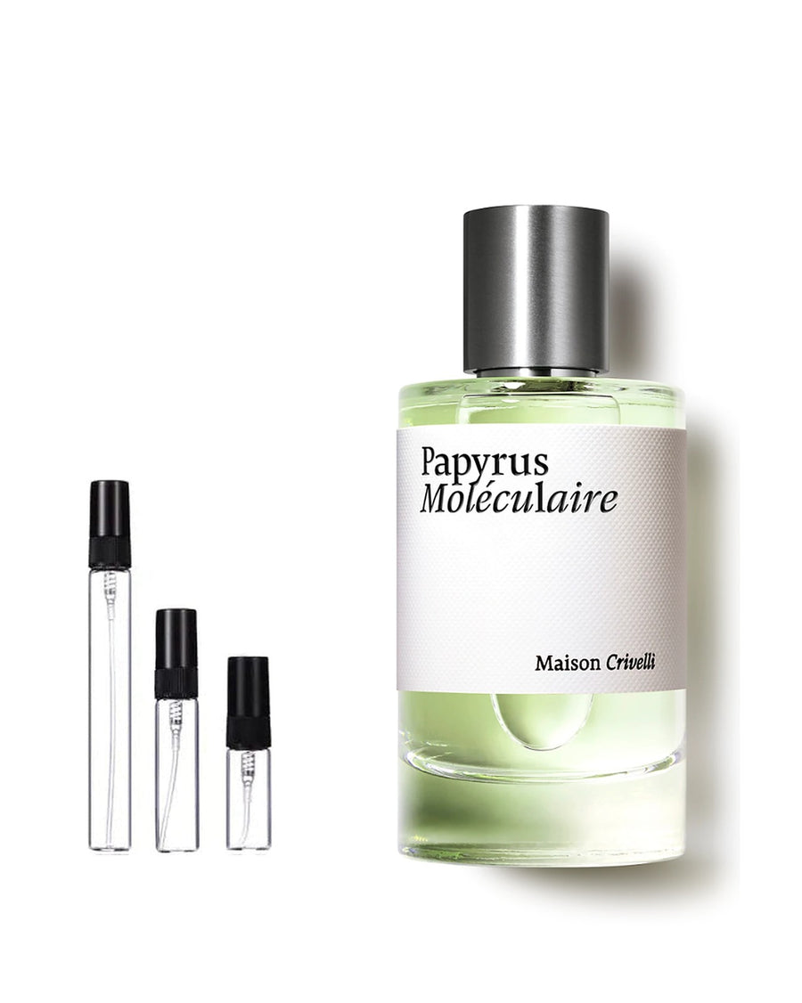Maison Crivelli Papyrus Moléculaire Eau de Parfum Sample – 2, 5 of 10 ml decant in glazen sprayflesje
