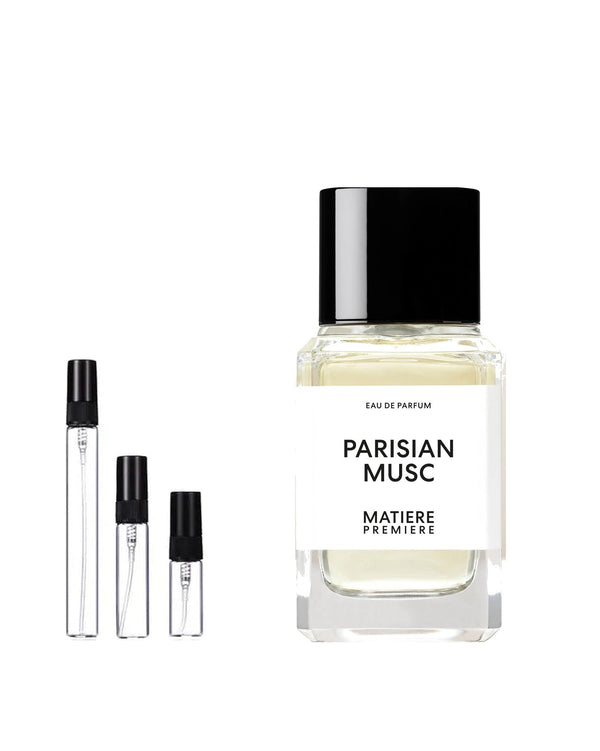 Matière Première Parisian Musc Eau de Parfum Sample – 2, 5 of 10 ml decant in glazen sprayflesje