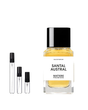 Matière Première Santal Austral Eau de Parfum Sample – 2, 5 of 10 ml decant in glazen sprayflesje