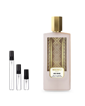 Memo Abu Dhabi sample – decant in glazen sprayflesje (2, 5 of 10 ml)