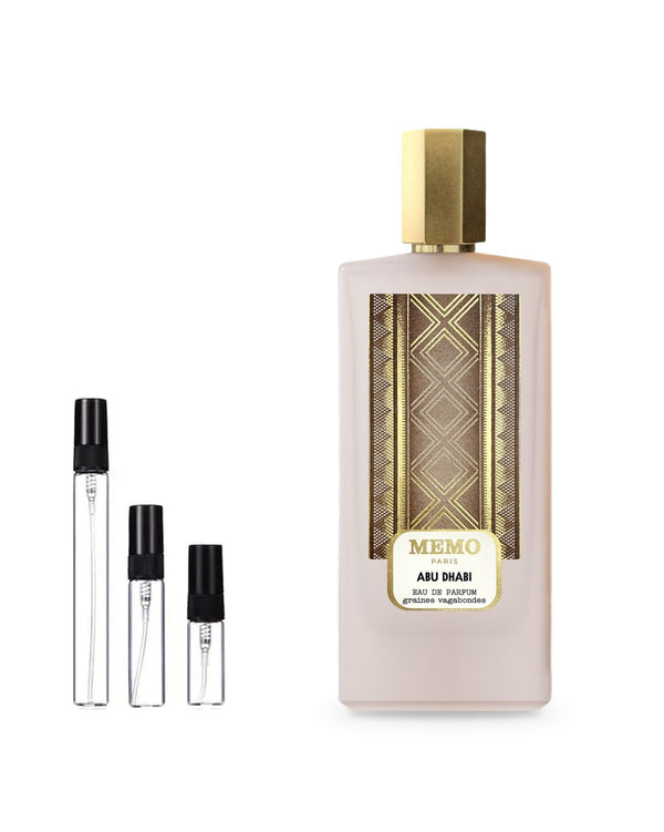 Memo Abu Dhabi sample – decant in glazen sprayflesje (2, 5 of 10 ml)