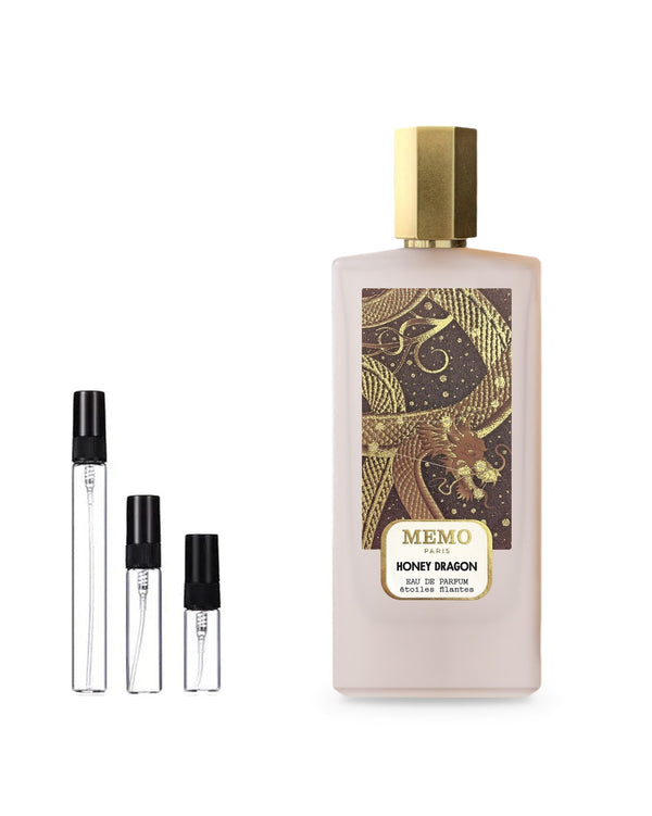 Memo Honey Dragon sample – decant in glazen sprayflesje (2, 5 of 10 ml)