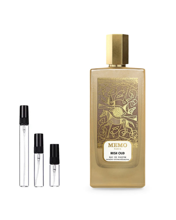 Memo Irish Oud sample – decant in glazen sprayflesje (2, 5 of 10 ml)