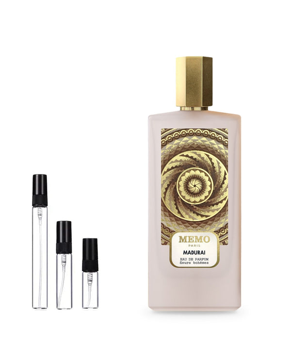Memo Madurai sample – decant in glazen sprayflesje (2, 5 of 10 ml)