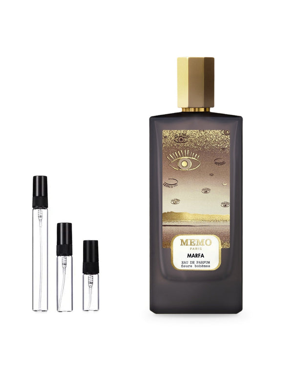 Memo Marfa sample – decant in glazen sprayflesje (2, 5 of 10 ml)