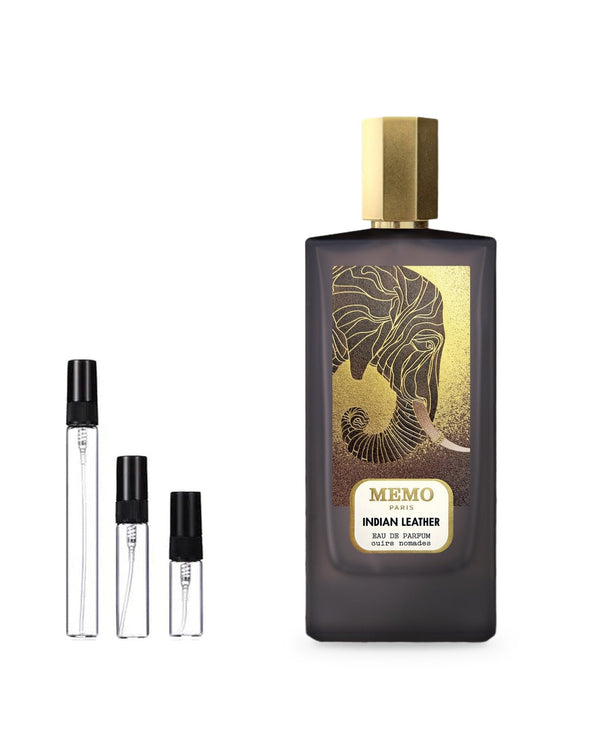 Memo Memo Indian Leather sample – decant in glazen sprayflesje (2, 5 of 10 ml)