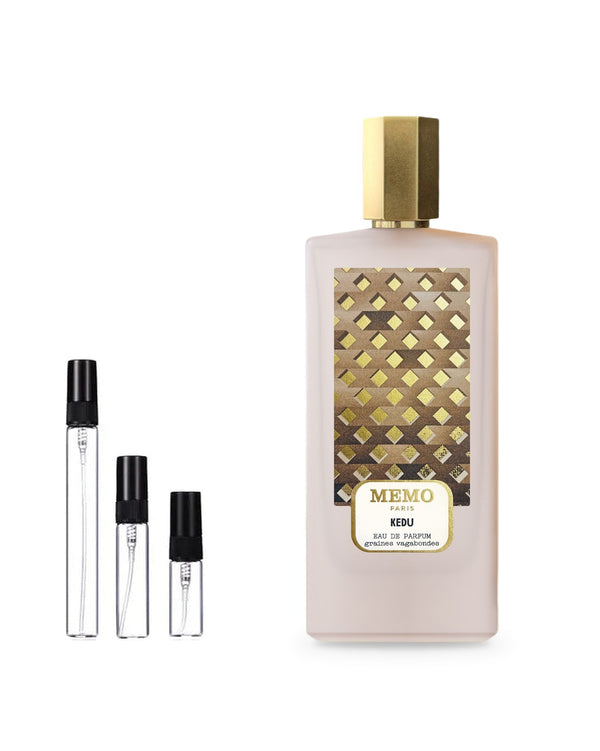 Memo Memo Kedu sample – decant in glazen sprayflesje (2, 5 of 10 ml)