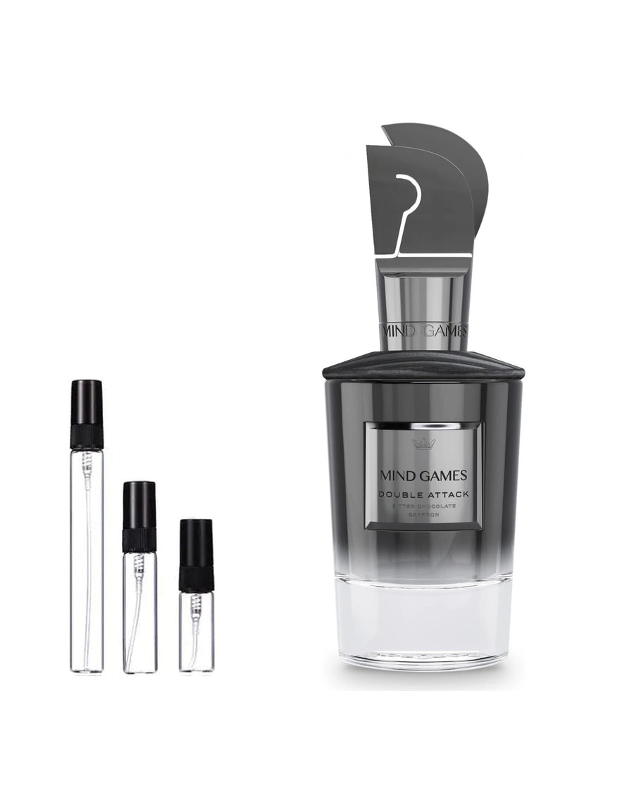 Mind Games Double Attack sample – decant in glazen sprayflesje (2, 5 of 10 ml)