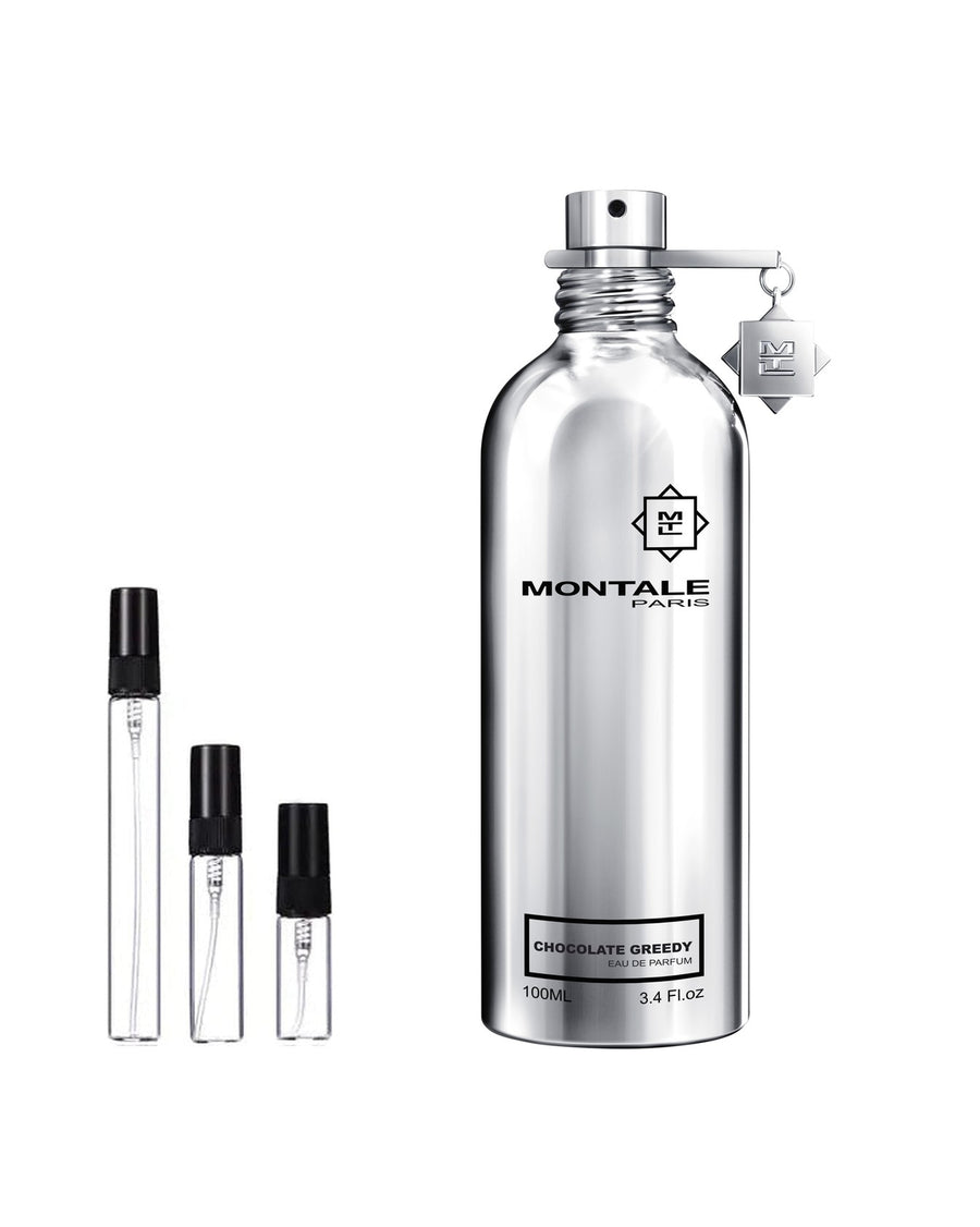 Montale Chocolate Greedy sample – decant in glazen sprayflesje (2, 5 of 10 ml)
