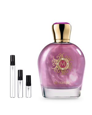 Moresque Muskberry sample – decant in glazen sprayflesje (2, 5 of 10 ml)