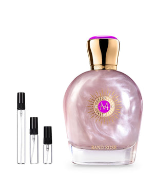 Moresque Rand Rose sample – decant in glazen sprayflesje (2, 5 of 10 ml)
