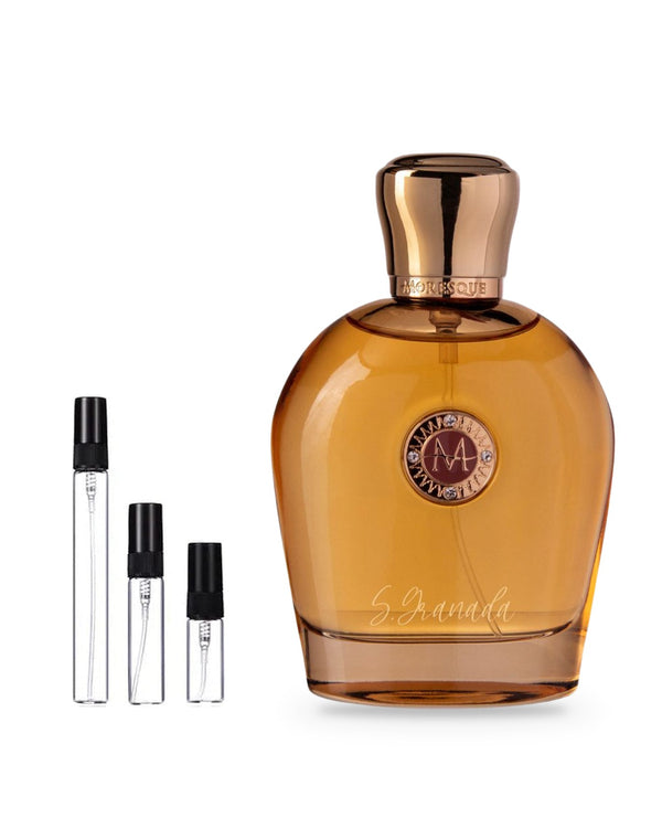 Moresque Sandal Granada sample – decant in glazen sprayflesje (2, 5 of 10 ml)