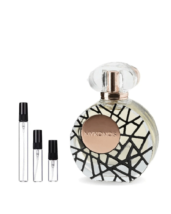 Mykonos Black Opera sample – decant in glazen sprayflesje (2, 5 of 10 ml)