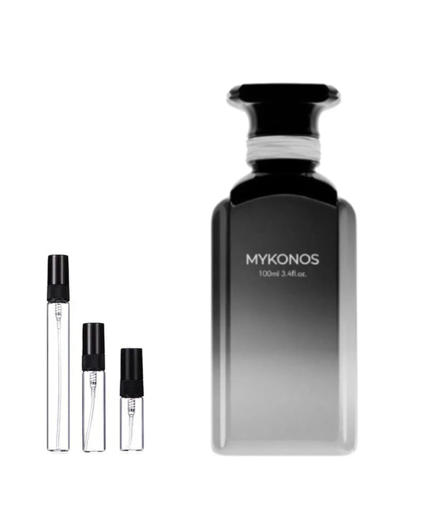 Mykonos California Signature sample – decant in glazen sprayflesje (2, 5 of 10 ml)