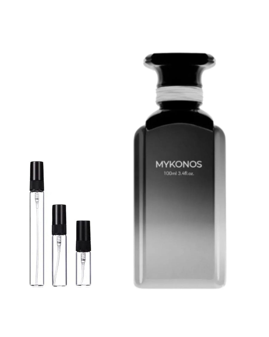 Mykonos California Signature sample – decant in glazen sprayflesje (2, 5 of 10 ml)