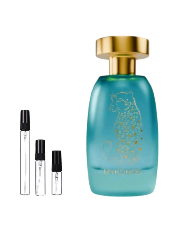 Mykonos Dreamscape sample – decant in glazen sprayflesje (2, 5 of 10 ml)