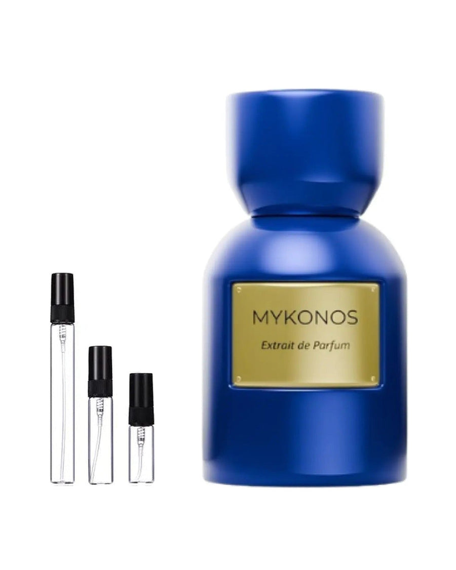 Mykonos Inception sample – decant in glazen sprayflesje (2, 5 of 10 ml)