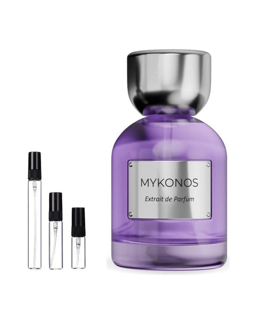 Mykonos Reflection Elixir sample – decant in glazen sprayflesje (2, 5 of 10 ml)