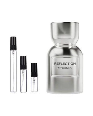 Mykonos Reflection sample – decant in glazen sprayflesje (2, 5 of 10 ml)