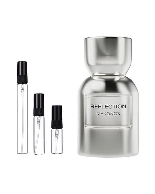 Mykonos Reflection sample – decant in glazen sprayflesje (2, 5 of 10 ml)