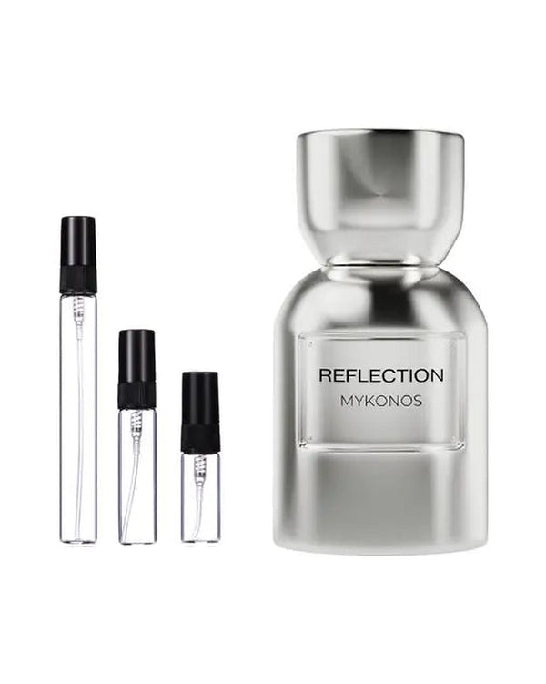 Mykonos Reflection sample – decant in glazen sprayflesje (2, 5 of 10 ml)
