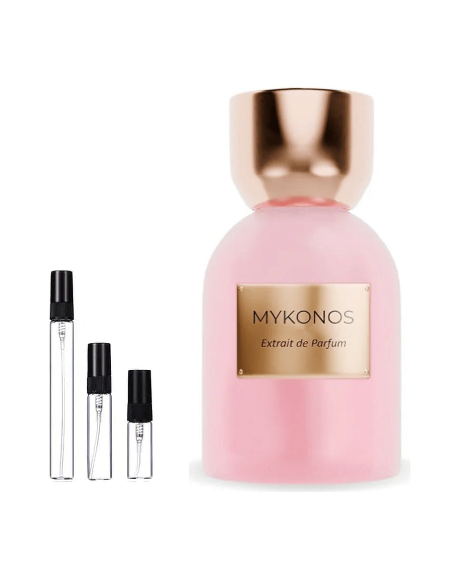 Mykonos Royal Ispahan sample – decant in glazen sprayflesje (2, 5 of 10 ml)