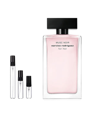 Narciso Rodriguez For Her Musc Noir sample – decant in glazen sprayflesje (2, 5 of 10 ml)