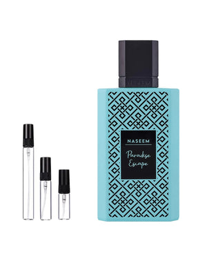 Naseem Paradise Escape sample – decant in glazen sprayflesje (2, 5 of 10 ml)