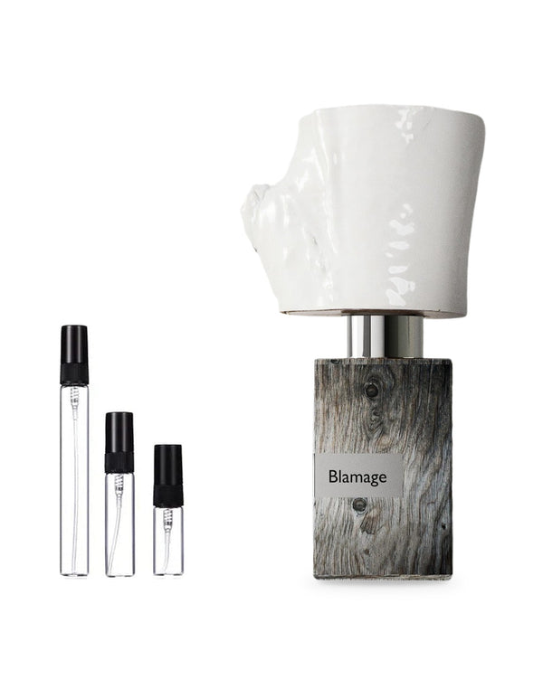 Nasomatto Blamage sample – decant in glazen sprayflesje (2, 5 of 10 ml)